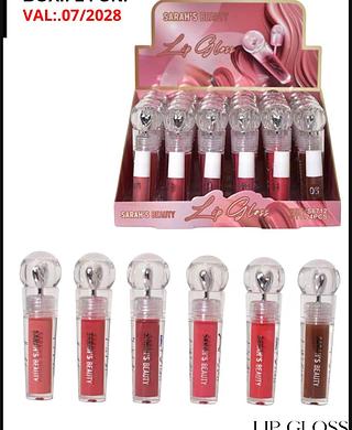 LIP GLOSS SARAH'S BEAUTY BOX COM 24PCS