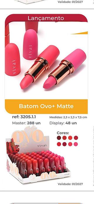Batom Ovo+ matte/ 48pçs (3205.1.1) Vivai