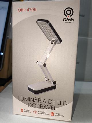 Luminária Multifuncional Recarregável 24 Leds Bivolt Branco