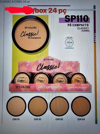 PÓ COMPACTO CLASSIC! 4 CORES 24 un