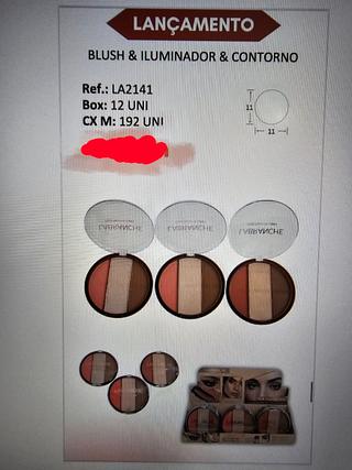 Blush & Iluminador & Contorno 12/un