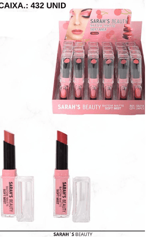Batom matte Soft Mist/ 24pçs sarah's beauty