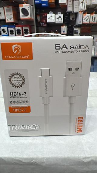 Cabo Hmaston turbo 1 metro tipo C saída 6A carregamento rápido modelo HB16-3