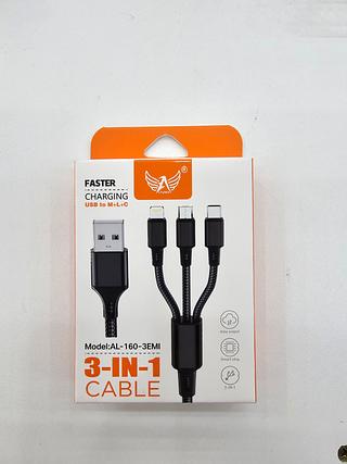 Cabo Carregador 3em1 Tipo C V8 IOS Altomex