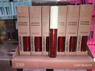 DISPLAY LIP GLOSS ROSE BROWN 36UN - LADY BEAUTY