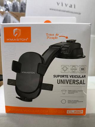 Suporte Celular Veicular H'Maston CJ-92 360° Universal Painel e Vidro com Ventosa de Sucção F...