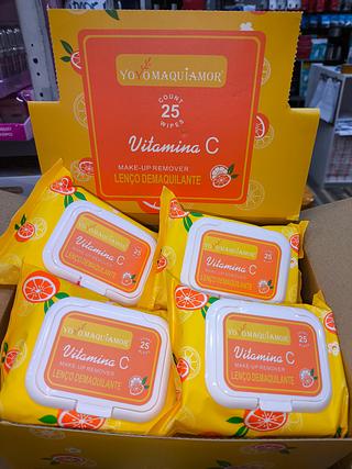 Lenço demaquilante vitamina c make-up YOYOMAQUIMOR