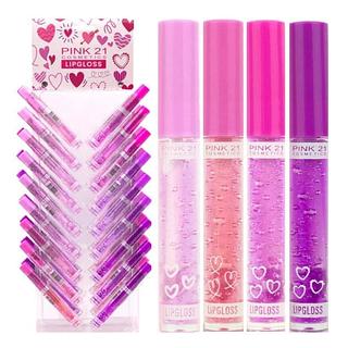 Pink 21 - Lip Gloss Hidratante com Glitter CS4384 - 36 Unid