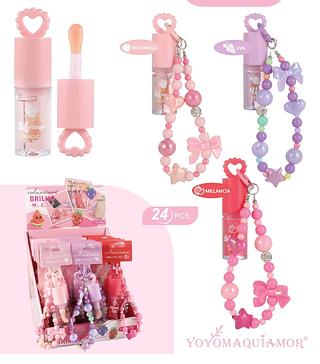 Lip Oil Magico com Acessorio YOYO MAQUIAGEM Box com 24pç