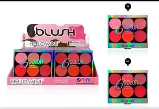 Y167 PALETA BLUSH 6 COLOR HELLO MINI 12UNI