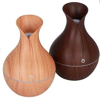 Aromatizador Umidificador Difusor Ambiente Tulipa Ultrassônico Tipo Madeira Led USB