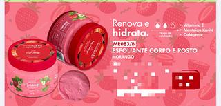 ESFOLIANTE CORPO E ROSTO MORANGO