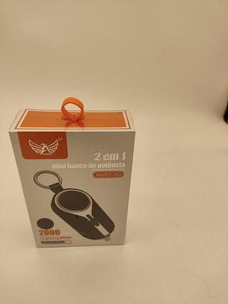 Mini Banco de potência 2em 1 2000mAh Iphone