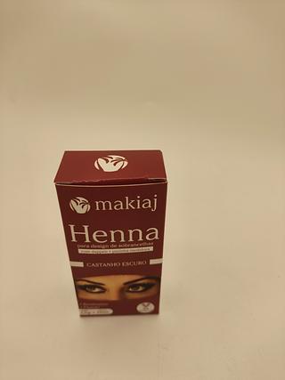 Henna para design de sobrancelhas Castanho Escuro 1,5g+10Ml Makiaj