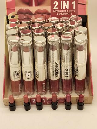 Batom Liquido Matte 2in1 Sarah's Beauty C/24un