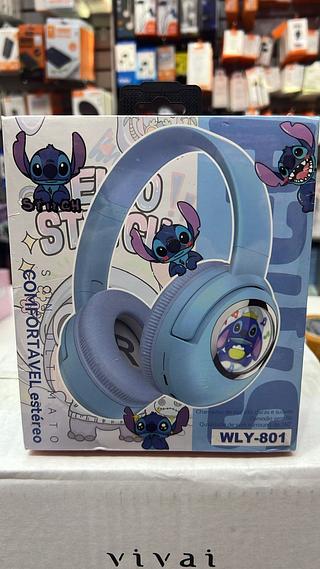 Fone de Ouvido Headphone Sem Fio Stitch Com linha de chamada/plugue/inserção de cartão, 25...