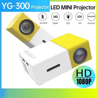 Projetor Portátil Pocket HD 1080P Led Home Mini YG300 Vídeo Lumens Sistema de Home Theater Para Celular Compatível Com HDMI USB Audio