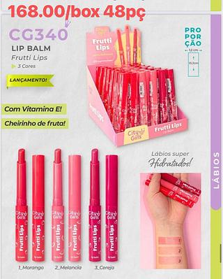 LIP BALM Frutti Lips Com Vitamina E 48un