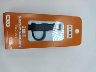 Cabo de Dados e Carregamento TipoC +Micro 2 em 1 Kaidi