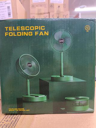 Ventilador Portátil Dobrável Telescópio 180 Ajustável Doméstico Retrátil USB Recarregável