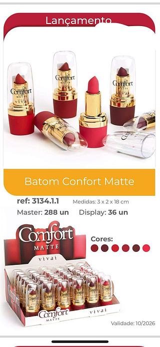 Batom Confort matte/ 36pçs (3134.1.1) Vivai