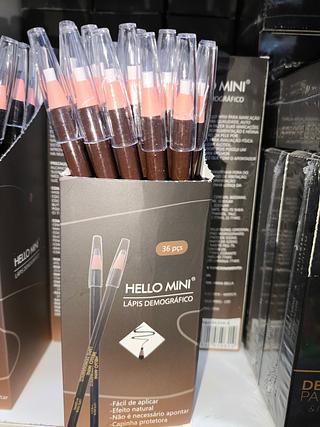 Lápis demográfico cor branco 36 uni Hello mini
