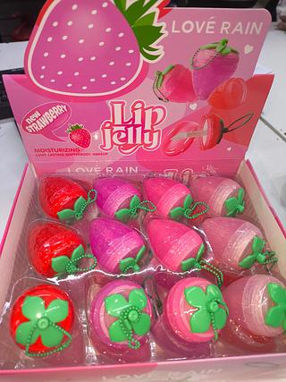 Lr-4219 LIP JELLY MORANGO LOVE RAIN 24UNIDADE