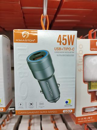 Carregador veicular 45W USB tipo C H MASTON L07