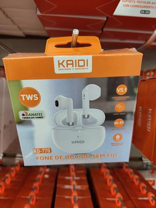 Fone de ouvido sem fio TWS KAIDI KD-770