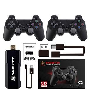Vídeo Game Stick 30Mil Jogos Console Retrô Antigo Sem Fio 64GB 2 Controles Portátil