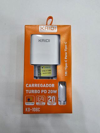 Carregador Turbo PD 20W Tipo C KAIDI KD-108C