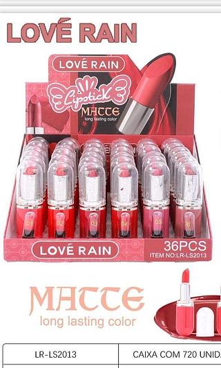 Batom lipstick matte Love Rain 36un