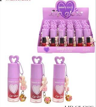 LIP GLOSS COM CHAVEIRO SARAHS BEAUTY 24UNI