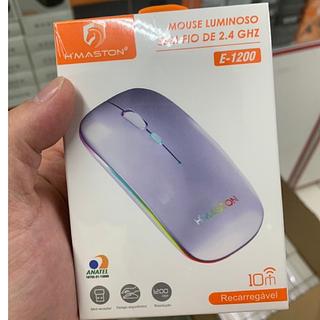 Mouse Sem fio led Recarregável H'Maston E-1200
